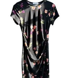Chic Black Floral Midi Dress